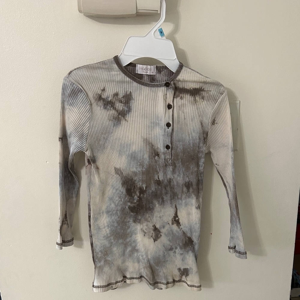 Brown, beige, and white tie dye set